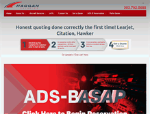 Tablet Screenshot of hagganaviation.com